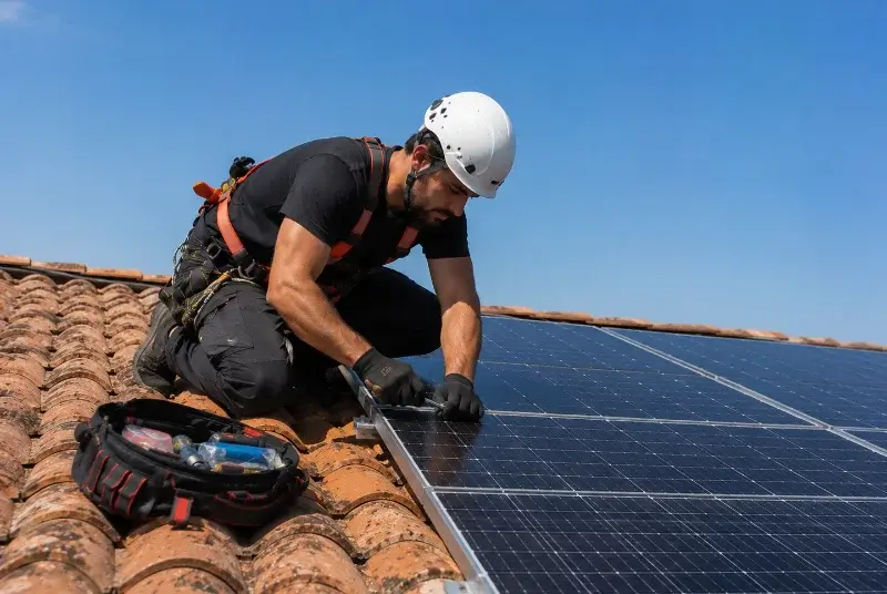Maintenance et monitoring de panneaux solaires à Gibel